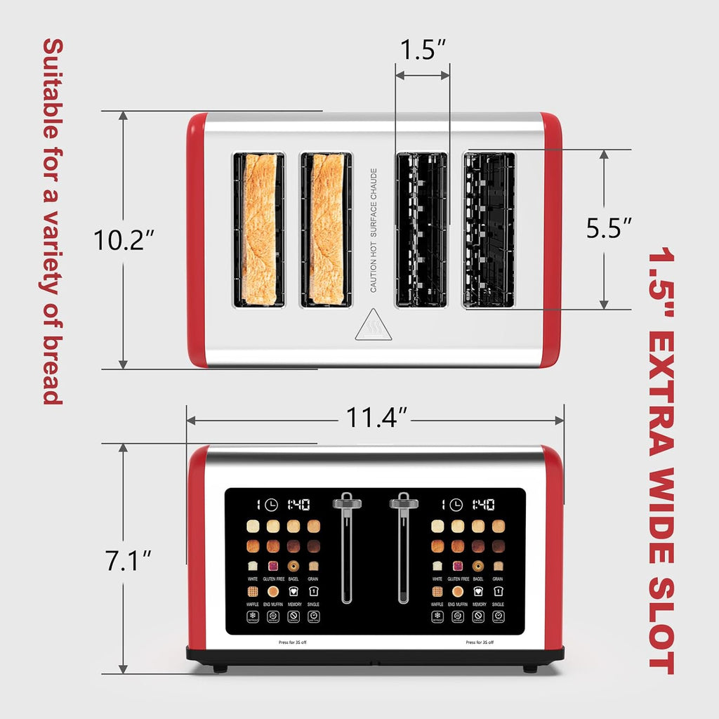 TOASTORA™ Smart Touch 4-Slice Toaster